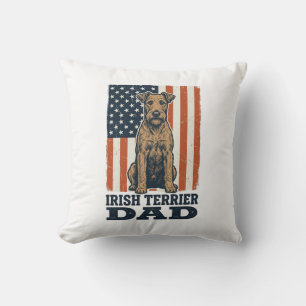 Ierse Terrier Vader Patriottisch Vintage Kussen
