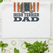 Ierse Terrier Vader Patriottisch Vintage Theedoek (Gevouwen)