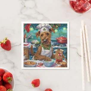 Ierse Terrier Vakantie Bakken: Festive Kerst Servet