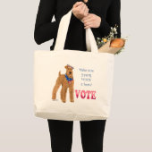 Ierse Terrier Verkiezingen Grote Tote Bag (Voorkant (product))