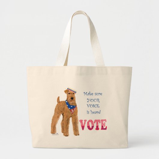 Ierse Terrier Verkiezingen Grote Tote Bag (Voorkant)
