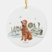 Ierse Terrierhond Monogram Keramisch Ornament (Voorkant)