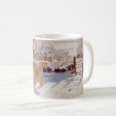 Ierse Terriers in de winter Koffiemok (Voorkant rechts)