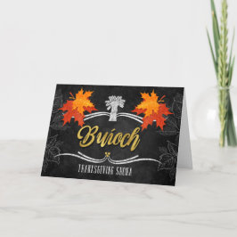Ierse Thanksgiving Grateful Blessings Chalkboard Feestdagen Kaart