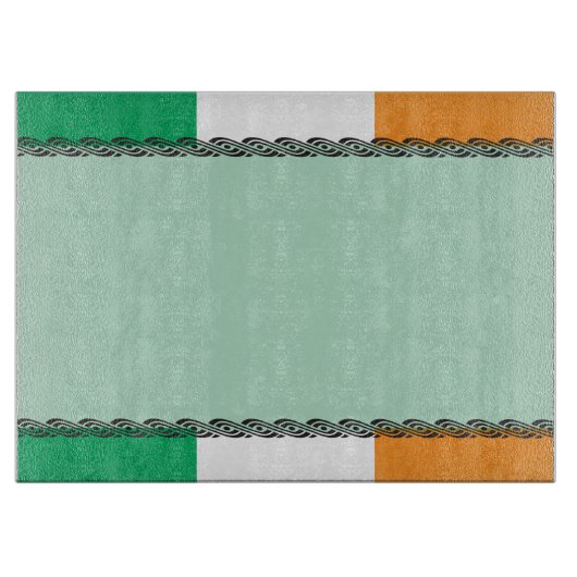 Ierse themavlagkleuren en rand snijplank (Voorkant)