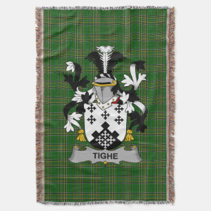 Ierse Tighe of O_Teague wapenschild Familie Crest Deken