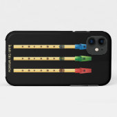 Ierse Tin Whistles zwarte iPhone hoes (Achterkant (horizontaal))
