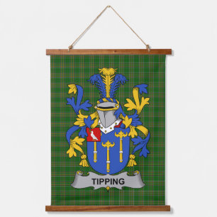 Ierse Tipping Wapen van Familie Crest Hangend Wandkleed