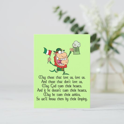 Ierse Toast Briefkaart (Staand voorkant)