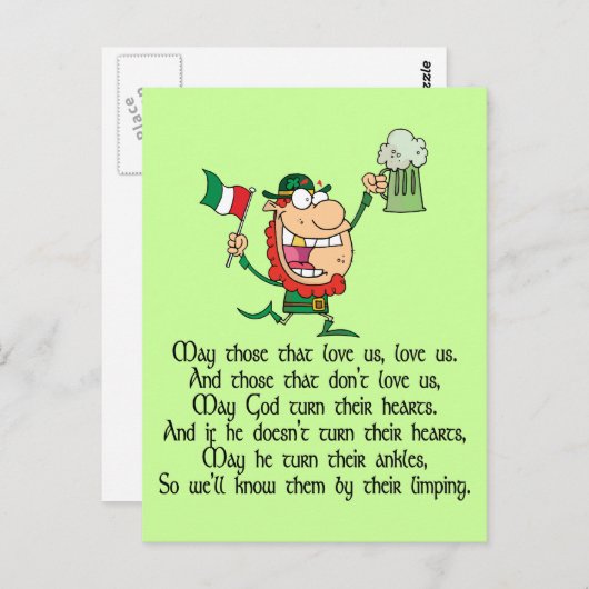 Ierse Toast Briefkaart (Voorkant / Achterkant)