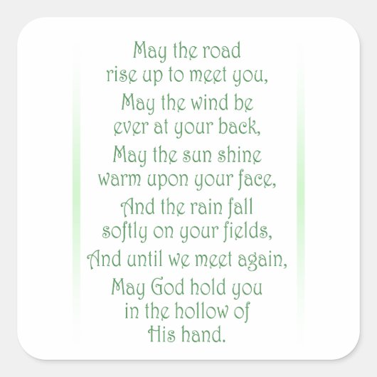 Ierse Toast Vierkante Sticker (Voorkant)