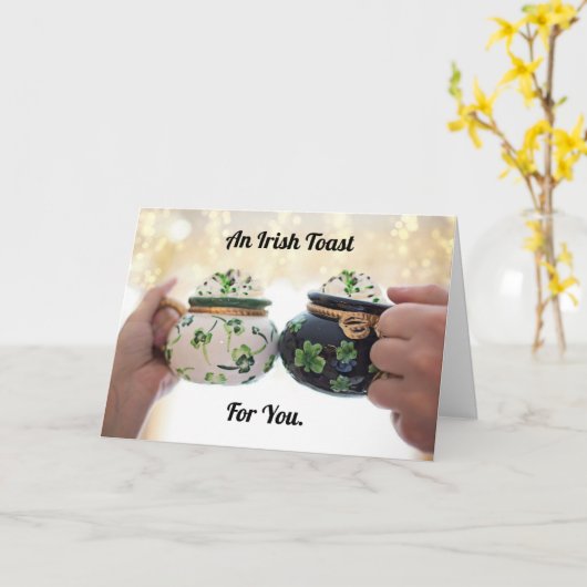 Ierse Toast Vouwkaart Kaart (Gele Bloem)