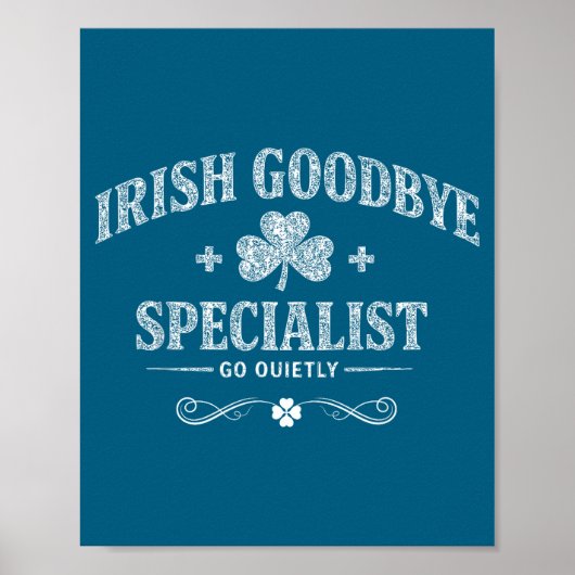 Ierse tot ziens specialist funny st patrick's day poster (Voorkant)