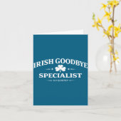 Ierse tot ziens specialist grappige st patrick's d kaart (Gele Bloem)