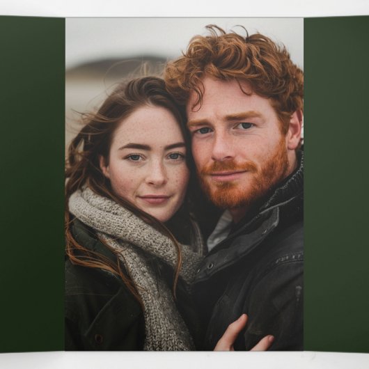 Ierse traditionele foto Keltische kruis bruiloft Drieluik Programma (Binnenkant midden)