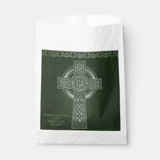 Ierse Traditionele Keltische Cross Bruiloft Bedankzakje (Voorkant)