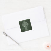 Ierse Traditionele Keltische Cross Bruiloft Vierkante Sticker (Envelop)
