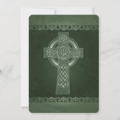 Ierse traditionele Keltische kruis-huwelijk Save The Date (Achterkant)
