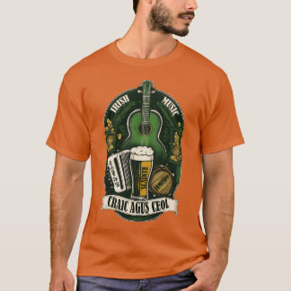 Ierse traditionele muziek Craic agus Ceol T-shirt