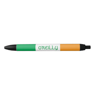 Ierse Tricolor Flag op maat van Ierland Zwarte Inkt Pen
