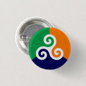 Ierse Triskele Badge Ronde Button 3,2 Cm (Voorkant /achterkant)