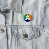 Ierse Triskele Badge Ronde Button 3,2 Cm (In situ)