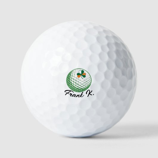 Ierse trots golfballen - Shamrock vlag ontwerp (Voorkant)