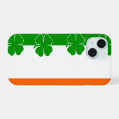 [Ierse trots] Shamrock-vlag iPhone 15 Hoesje (Achterkant horizontaal)