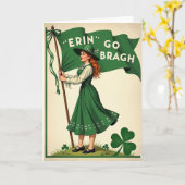 Ierse trots viering kaart (Gele Bloem)