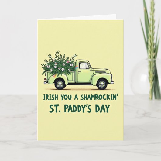 Ierse Truck St. Patrick's Day Kaart (Voorkant)