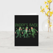 Ierse Trump Grappig St Patrick's Day Dancing Trump Kaart (Gele Bloem)