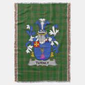 Ierse Turnley of Turnley wapenschild familie Crest Deken (Voorkant Verticaal)