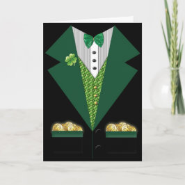 ierse tuxedo St Patrick's day card Kaart
