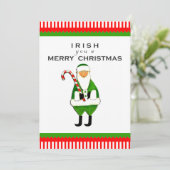 Ierse uitnodigingen voor kerstfeestjes (Staand voorkant)