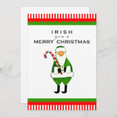 Ierse uitnodigingen voor kerstfeestjes (Voorkant / Achterkant)