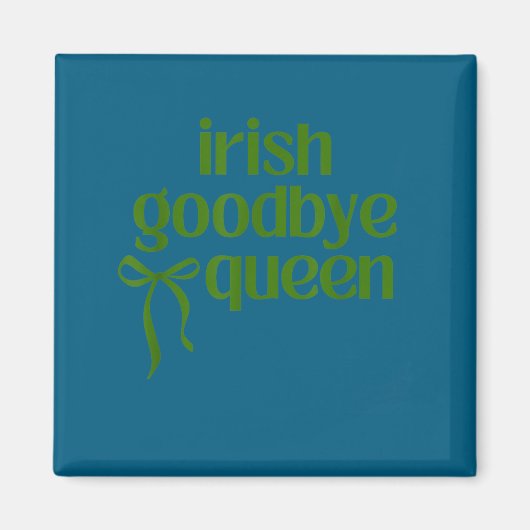 Ierse vaarwel koningin coquette strik St. Patrick' Magneet (Voorkant)