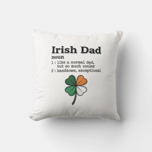Ierse Vader Grappige Definitie Clover Vintage T-sh Kussen