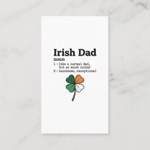 Ierse Vader Grappige Definitie Clover Vintage T-sh Visitekaartje