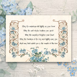 Ierse verbijstering met Elegant Floral Border Briefkaart