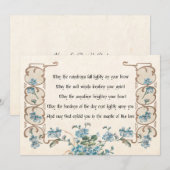 Ierse verbijstering met Elegant Floral Border Feestdagenkaart (Voorkant / Achterkant)