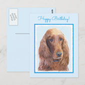 Ierse vereffeningskunst - Cute Original Dog Art Briefkaart (Voorkant / Achterkant)