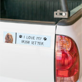 Ierse vereffeningskunst - Cute Original Dog Art Bumpersticker (Op Truck)