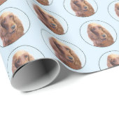 Ierse vereffeningskunst - Cute Original Dog Art Cadeaupapier (Rol Hoek)