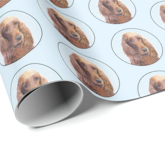 Ierse vereffeningskunst - Cute Original Dog Art Cadeaupapier (Rol Hoek)