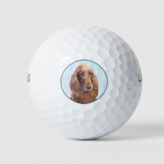 Ierse vereffeningskunst - Cute Original Dog Art Golfballen (Voorkant)