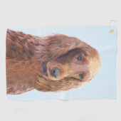 Ierse vereffeningskunst - Cute Original Dog Art Golfhanddoek (Horizontaal)