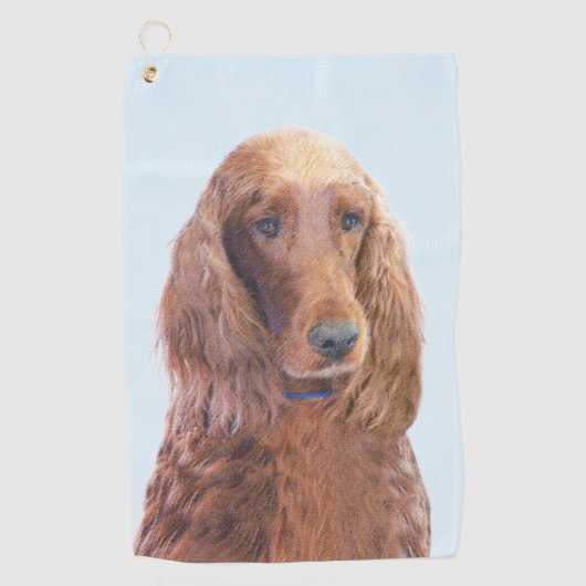 Ierse vereffeningskunst - Cute Original Dog Art Golfhanddoek (Voorkant)