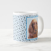 Ierse vereffeningskunst - Cute Original Dog Art Grote Koffiekop (Voorkant rechts)