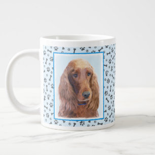 Ierse vereffeningskunst - Cute Original Dog Art Grote Koffiekop