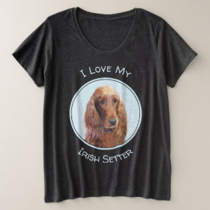 Ierse vereffeningskunst - Cute Original Dog Art Grote Maat T-shirt